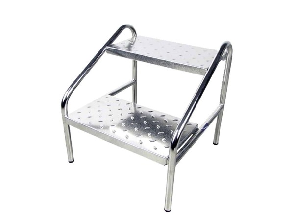 Escabeau inox · deux marches