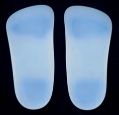 Semelles trois quarts en silicone